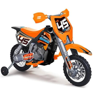 Motocykl Cross Pomarańczowy na Akumulator 6V dla Dzieci Feber