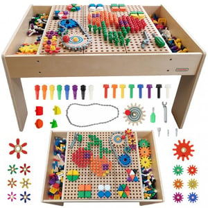 Drewniany Stół Edukacyjny + Akcesoria STEM WALL MASTERKIDZ