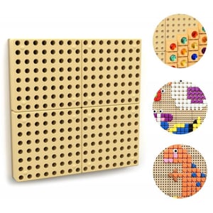 Panel Ścienny Tablica Naukowa Kreatywna STEM + Panel Montażowy 40x40 cm MASTERKIDZ