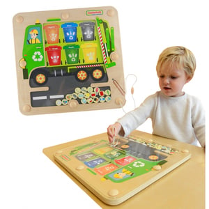 Tablica Magnetyczna Segregowanie Odpadów Ciężarówka do Recyklingu Montessori MASTERKIDZ