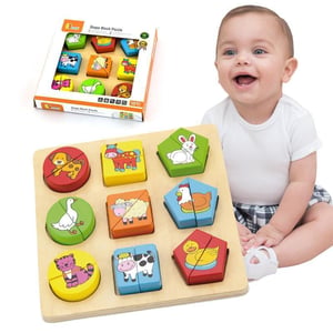 Puzzle Edukacyjne Drewniane Zwierzęta VIGA