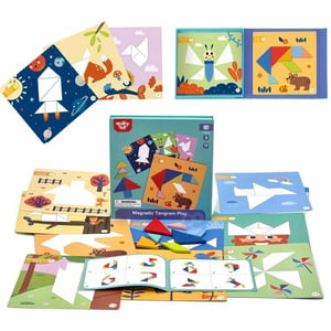 Puzzle Tangram Układanka dla Dzieci Nauka Kształtów Figury Kształty 18el. TOOKY TOY