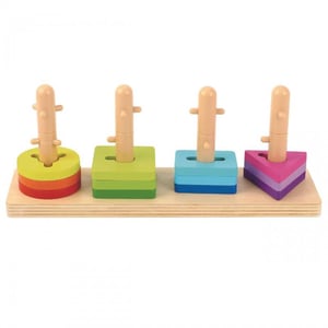 Sorter Kształtów z Kolorowymi Blokami Montessori TOOKY TOY