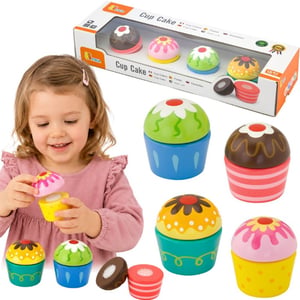 Drewniane Ciasteczka Babeczki 4 szt. VIGA