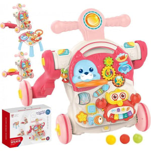 Pchacz Chodzik Stolik Edukacyjny Hulajnoga Jeździk 4w1 WOOPIE BABY
