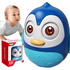 Sensoryczny Pingwinek Wańka Wstańka Niebieski WOOPIE BABY
