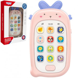 Telefonik Interaktywny Komórka z Dźwiękami Różowy 15 x 7,5 x 2 cm WOOPIE BABY