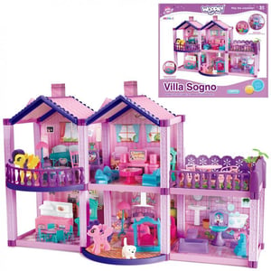 Domek dla Lalek Kucyków PONY FANTASY VILLA 120 el. WOOPIE