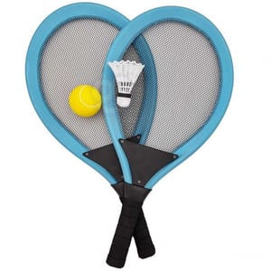 Duże Rakietki do Tenisa Badminton dla Dzieci Zestaw + Piłka Lotka WOOPIE