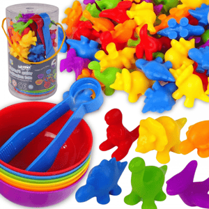 Gra Edukacyjna Sorter Kolorów Dinozaury 56 el. WOOPIE