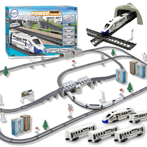 Kolejka Elektryczna Ogromny Tor 914 cm Most Tunel 86 el. WOOPIE