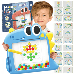 Tablica Magnetyczna dla Dzieci Montessori MagPad Dinozaur Niebieski WOOPIE