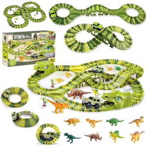Tor Samochodowy XXL Dinozaury 240 el. WOOPIE