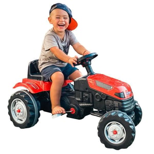 Traktor na Pedały Farmer GoTrac Ciągnik Ciche Koła Czerwony WOOPIE