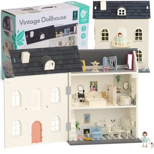 Drewniany Domek dla Lalek Vintage CLASSIC WORLD
