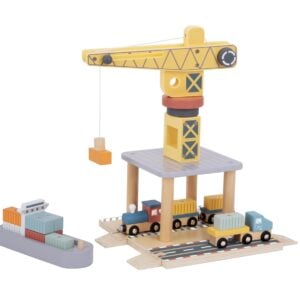 Dźwig Portowy Drewniany Zestaw TOOKY TOY