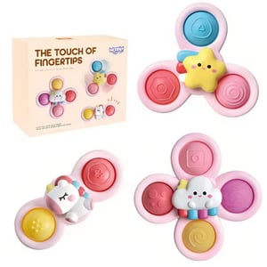 Spinner Pop-it Zabawka Sensoryczna Jednorożec Gwiazdka Chmurka Wymienne 3 szt. Różowy WOOPIE BABY
