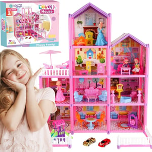 Mega Willa Domek dla Lalek LOVELY HOUSE 194 el. WOOPIE