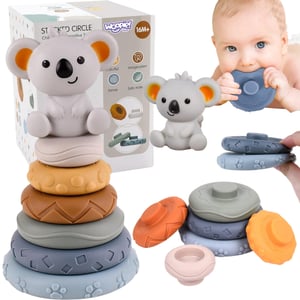 Zestaw Edukacyjna Piramidka Koala 2w1 Gryzak WOOPIE