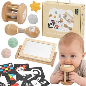 Zestaw Zabawek Edukacyjnych Pudełko Box od urodzenia do 6 miesiąca VIGA