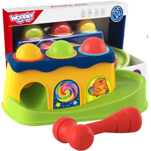 Kolorowa Przebijanka Wbijanka z Młoteczkiem Montessori WOOPIE BABY