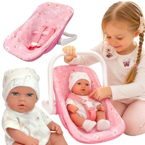 Zestaw Lalka Bobas 30,5 cm + Nosidełko Różowe WOOPIE ROYAL