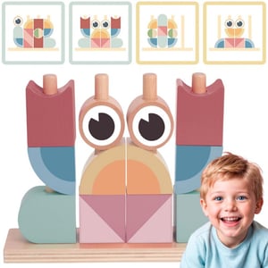 Krab Układanka Drewniana Stosy Klocki Bloki Pastelowy TOOKY TOY