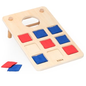 Gra Zręcznościowa 2w1 Kółko i Krzyżyk + Cornhole - Rzut do Celu VIGA