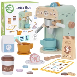 Drewniany Ekspres do Kawy 25 el. Cukiernia Barista WOOPIE GREEN