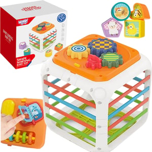 Kostka Edukacyjna Sorter 4w1 Kształty 18m+ WOOPIE