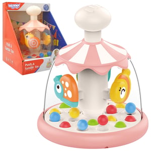 Kolorowe Zwierzątka Różowy Bączek z Kulkami Karuzela WOOPIE BABY