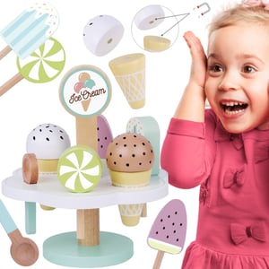 Drewniane Lody Magnetyczne na Stojaku TOOKY TOY
