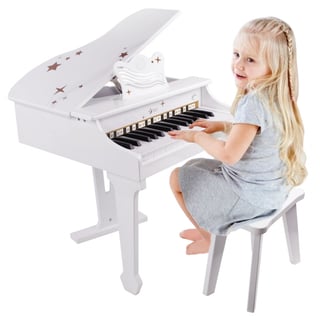 Duże Pianino Fortepian dla Dzieci z Krzesełkiem i Książeczką do Nauki CLASSIC WORLD