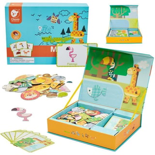Układanka Magnetyczna Zwierzęta Tablica Klocki Puzzle Pamięć 60 el. CLASSIC WORLD