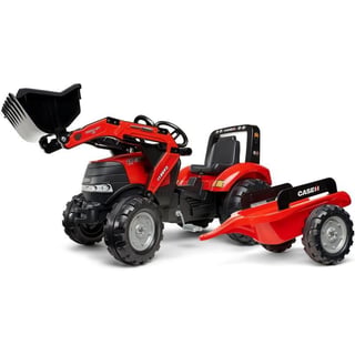 Traktor Case na Pedały z Łyżką i Przyczepką Czerwony od 3 Lat FALK