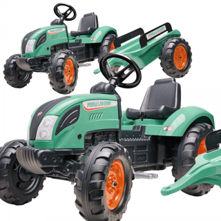 Traktor Lander Zielony na Pedały z Przyczepką od 3 Lat FALK