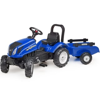 Traktor na Pedały New Holland Duży z Przyczepką + Otwierana Maska od 2 lat FALK