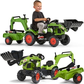 Traktor z Przyczepą CLAAS Arion Backhoe Łyżka + Ładowarka Od 2 Lat FALK