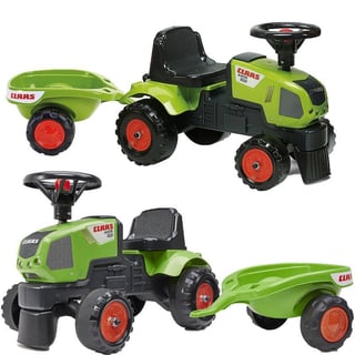 Traktorek Baby Claas Axos 310 Zielony z Przyczepką od 1 roku FALK