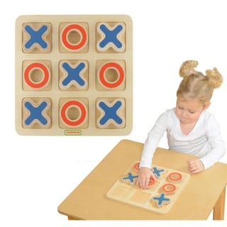 Kółko i Krzyżyk Drewniana Gra dla Dzieci Logiczna Łamigłówka MASTERKIDZ