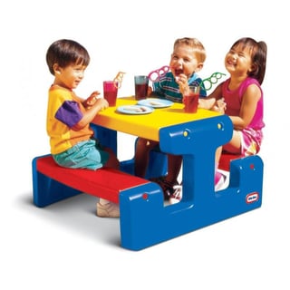 Ogromny Stół Piknikowy Stolik Niebieski LITTLE TIKES