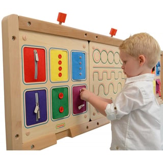 Tablica Ścienna Otwieranie I Zamykanie Zamków Suwaki Guziki Montessori MASTERKIDZ