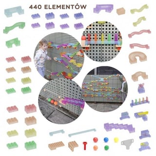 Zestaw Konstrukcyjny Tor dla Piłek Tablica STEM 440elementów MASTERKIDZ