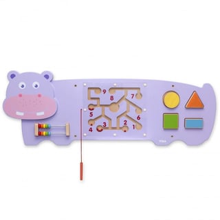Sensoryczna Tablica Manipulacyjna Hipopotam Drewniana Montessori VIGA Toys