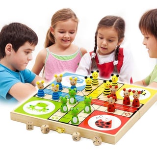 Drewniana Gra Ludo Chińczyk VIGA Toys