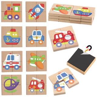 Układanka Drewniana Puzzle Magnetyczne - Pojazdy Certyfikat FSC VIGA