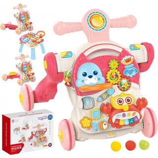 Pchacz Chodzik Stolik Edukacyjny Hulajnoga Jeździk 4w1 WOOPIE BABY