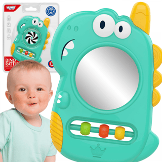 Zabawka Sensoryczna Gryzak Lusterko Dino WOOPIE BABY
