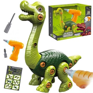 Dinozaur do Skręcania Zestaw Konstrukcyjny + Wiertarka 31 el. Wysokość do 20 cm WOOPIE