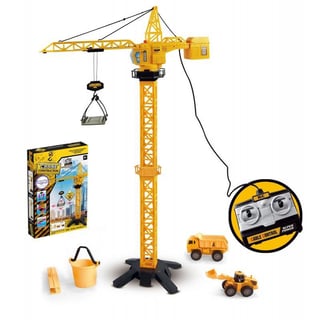Dźwig Żuraw Zdalnie Sterowany 103 cm R/C Ciężarówka Koparka + 4 Akc. WOOPIE